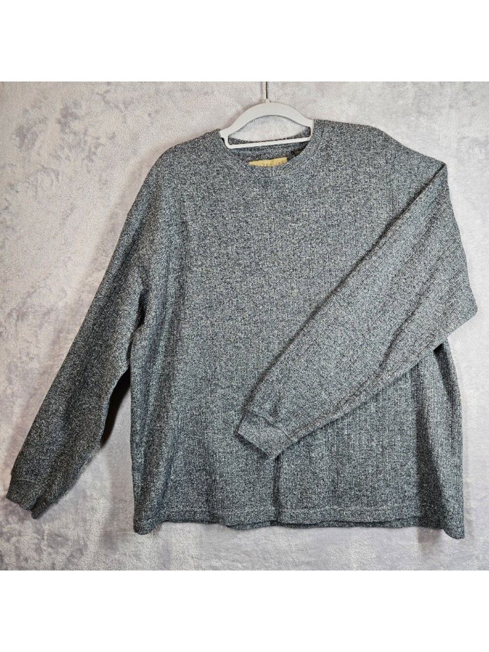 Naturalife Crew Neck Sweater Mens XL Gray Cotton Office career nerd Dad casual